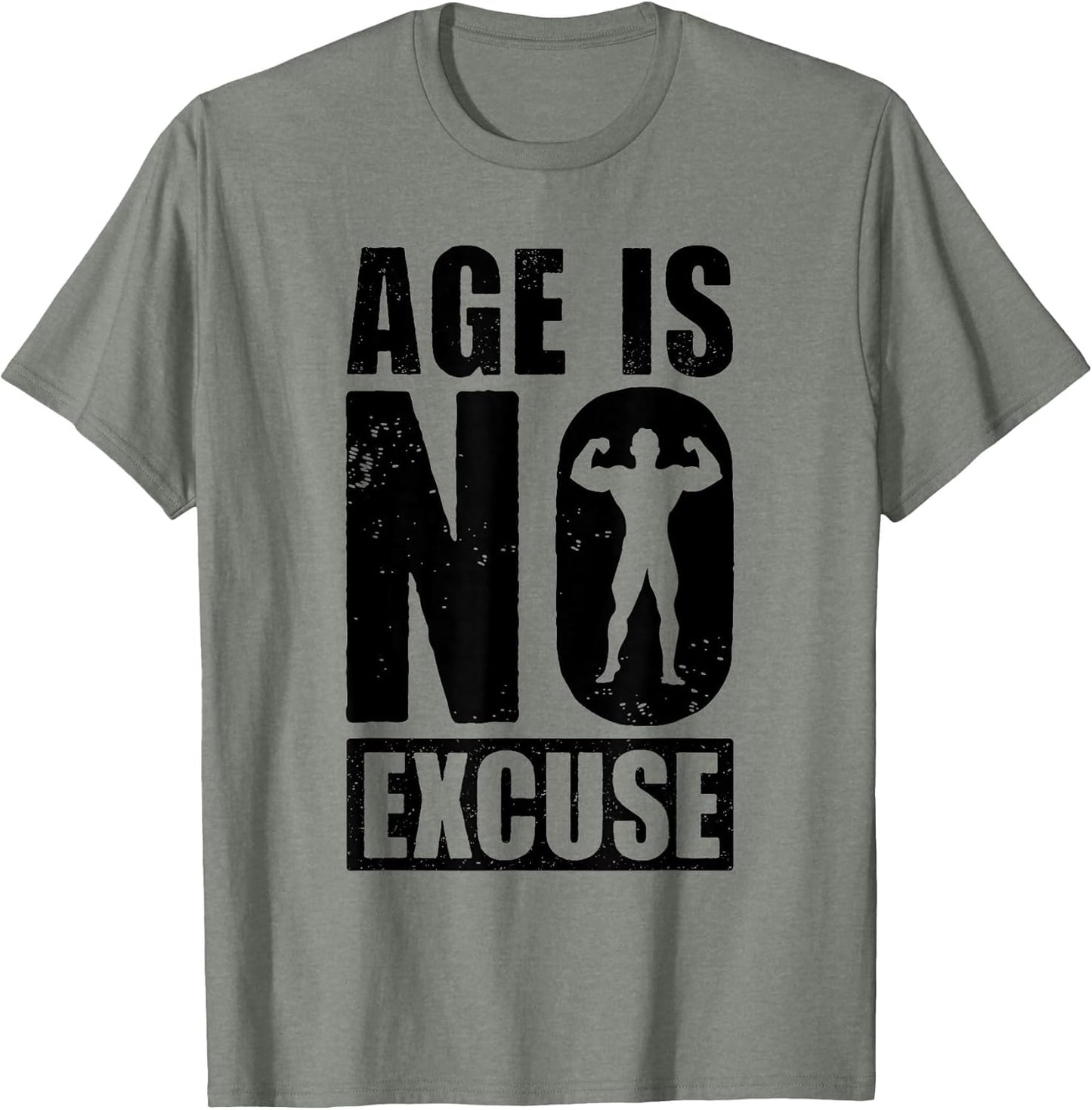 Age is No Excuse Funny Old Age Gym Lover Fitness Workout