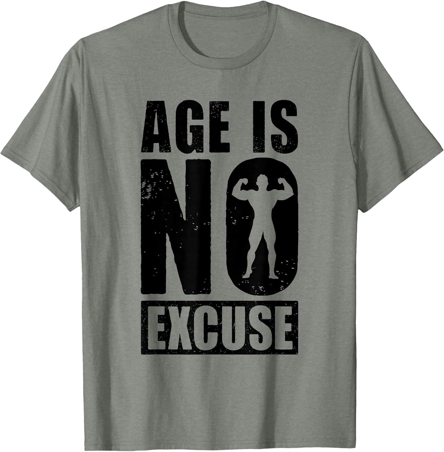 Age is No Excuse Funny Old Age Gym Lover Fitness Workout