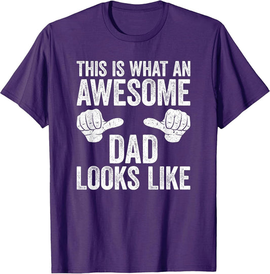 This is What an Awesome Dad Looks Like Shirt Men Fathers Day