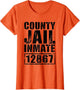 County Jail Inmate Shirt Men Women Kids Prisoner Costume