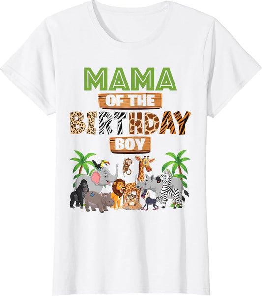 Wild Mama of The Birthday Boy Zoo Safari Jungle Animal