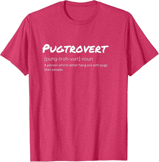 Pugtrovert Definition Outgoing Pug Humor for Dog Dads