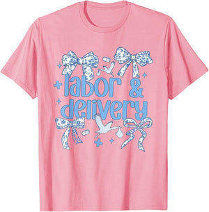 Labor and Delivery Nurse Blue Toile Nurse Stork Squad OB
