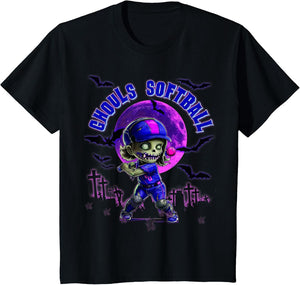 Halloween Softball for Girls Creepy Spooky Zombie Batter