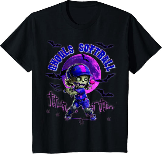 Halloween Softball for Girls Creepy Spooky Zombie Batter