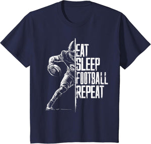 Eat Sleep Football Repeat Football Lovers Youth Kids Boys