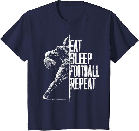 Eat Sleep Football Repeat Football Lovers Youth Kids Boys