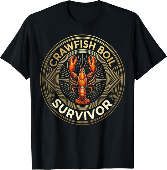 Crawfish Boil Survivor Funny Seafood Design