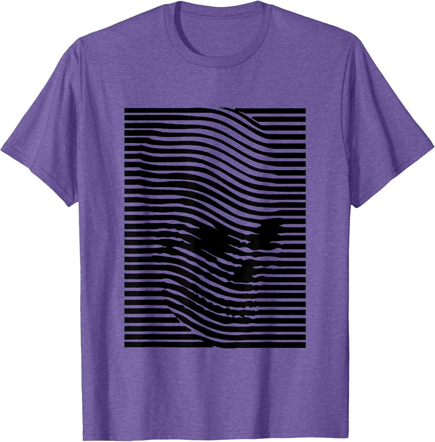 Optical Illusion Skull Stripes Effect & T Shirt Design