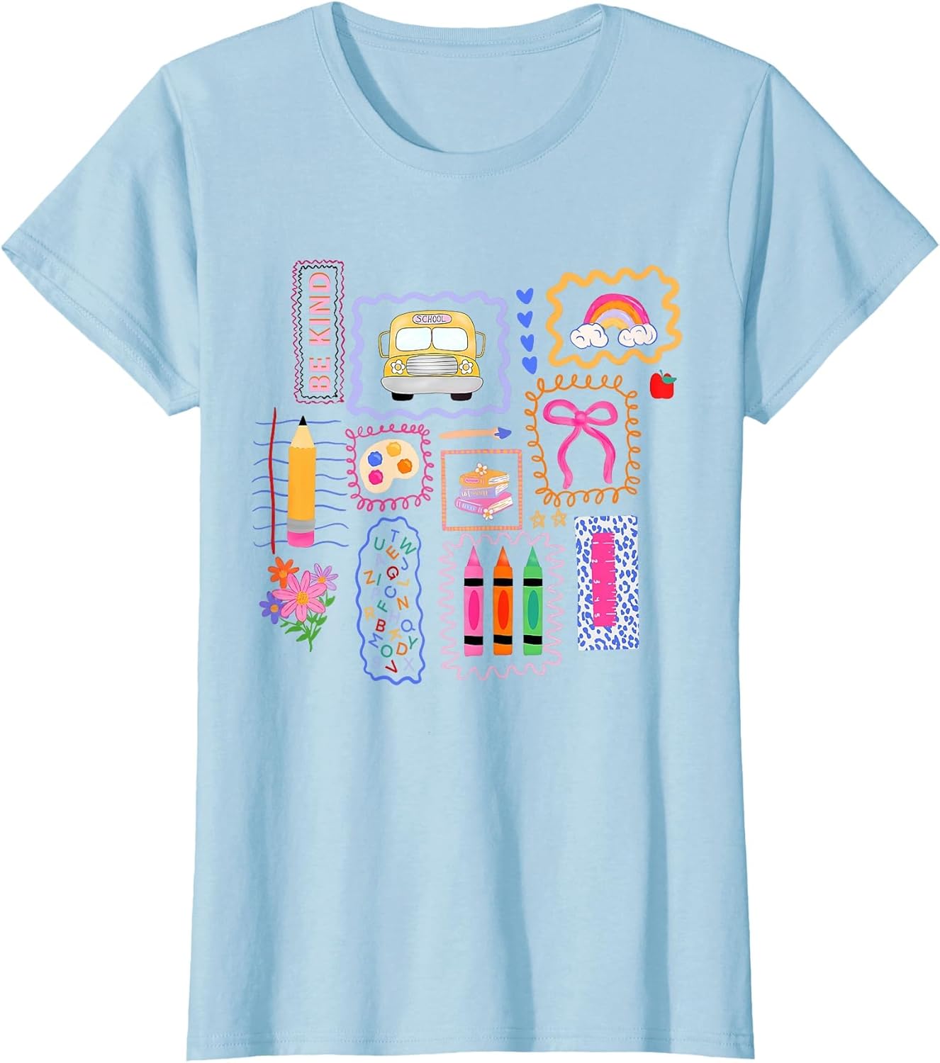 Colorful Doodle Back to School Preppy Student Teacher Women