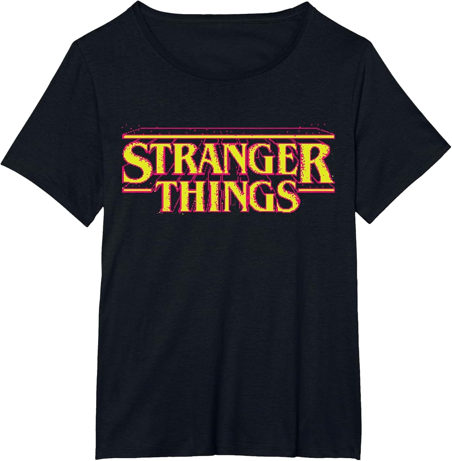 Stranger Things Season 5 Retro Video Game Yellow & Red Logo