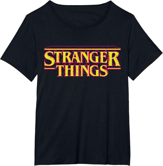 Stranger Things Season 5 Retro Video Game Yellow & Red Logo