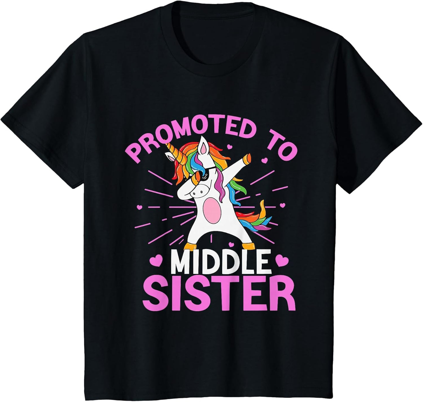Kids Promoted to Middle Sister Unicorn Baby Announcement Toddler