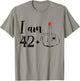 I Am 42 Plus 1 Middle Finger Funny 43rd Birthday Women