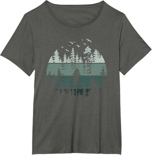 Vintage Forest Trees Wildlife Nature