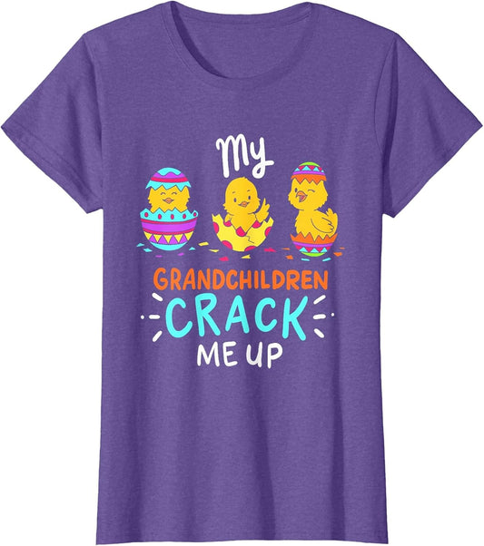 My Grandchildren Crack Me Up Cute Easter Day Gift Grandma