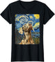 Weimaraner Dog Starry Night Painting