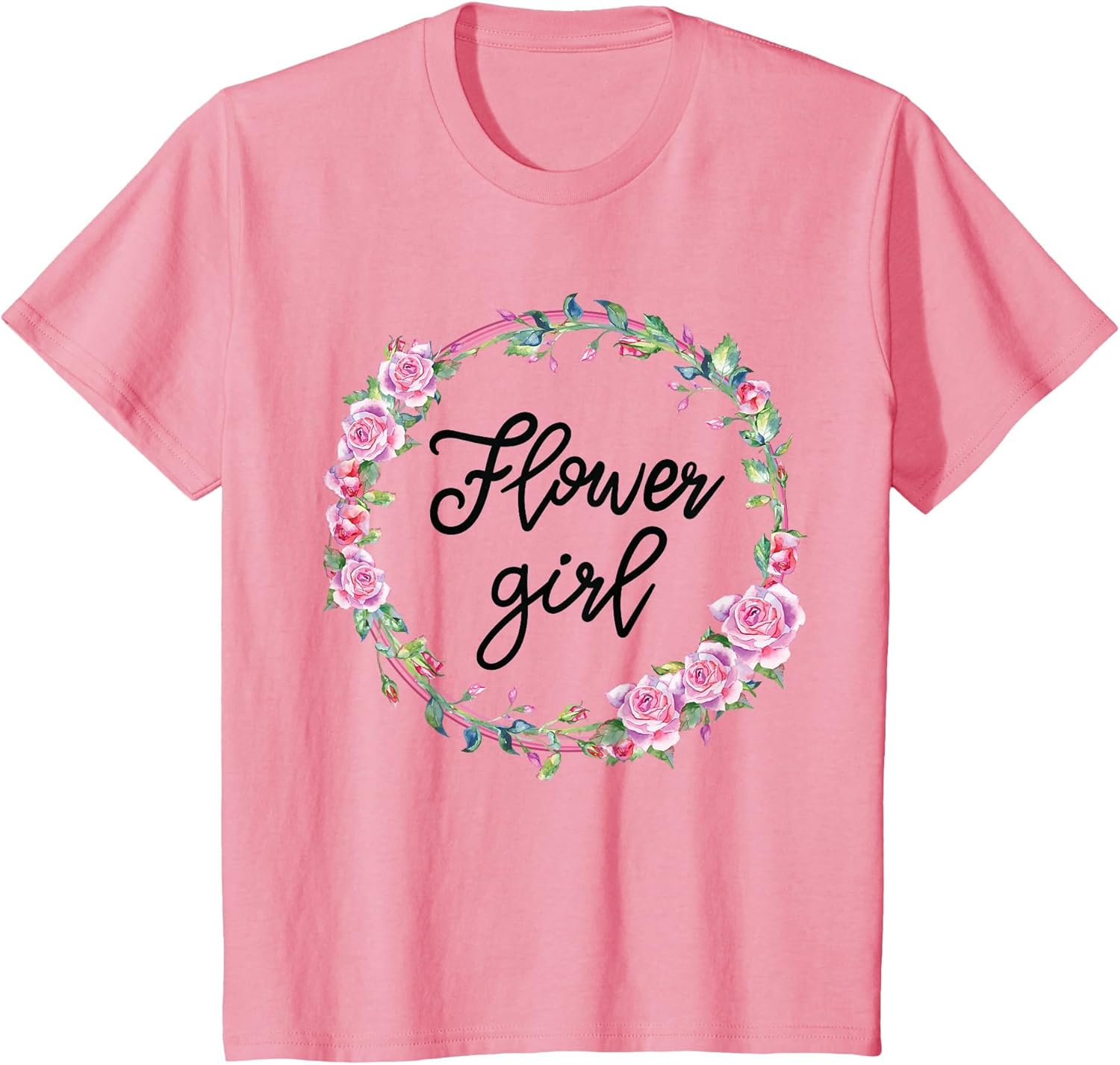 Kids Flower Girl Shirt Floral Wedding Matching Bridal Party