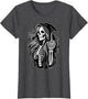 Funny Female Grim Reaper Skeleton Middle Finger Halloween