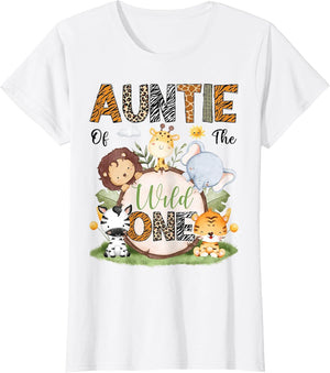 Auntie of The Wild One 1St Birthday Boy Safari Lover