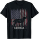 Vintage Labrador Dog, Merica Lab Dog USA Flag Silhouette