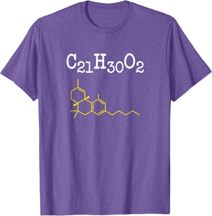 C21H30O2 Tetrahydrocannabinol or THC Molecule Symbol Shirt