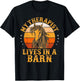 My Therapist Lives in A Barn Funny Equestrian Horse Vintage