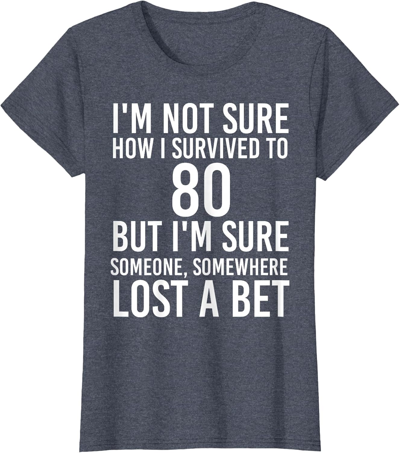 Funny 80th Birthday 80 Years Old Happy Bday Men Women Gift