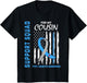 Cousin Type 1 Diabetes Shirt American Flag Support Squad T1D