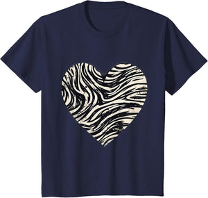 Zebra Heart Wildlife Animal Print Safari Nature Artwork