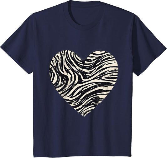 Zebra Heart Wildlife Animal Print Safari Nature Artwork