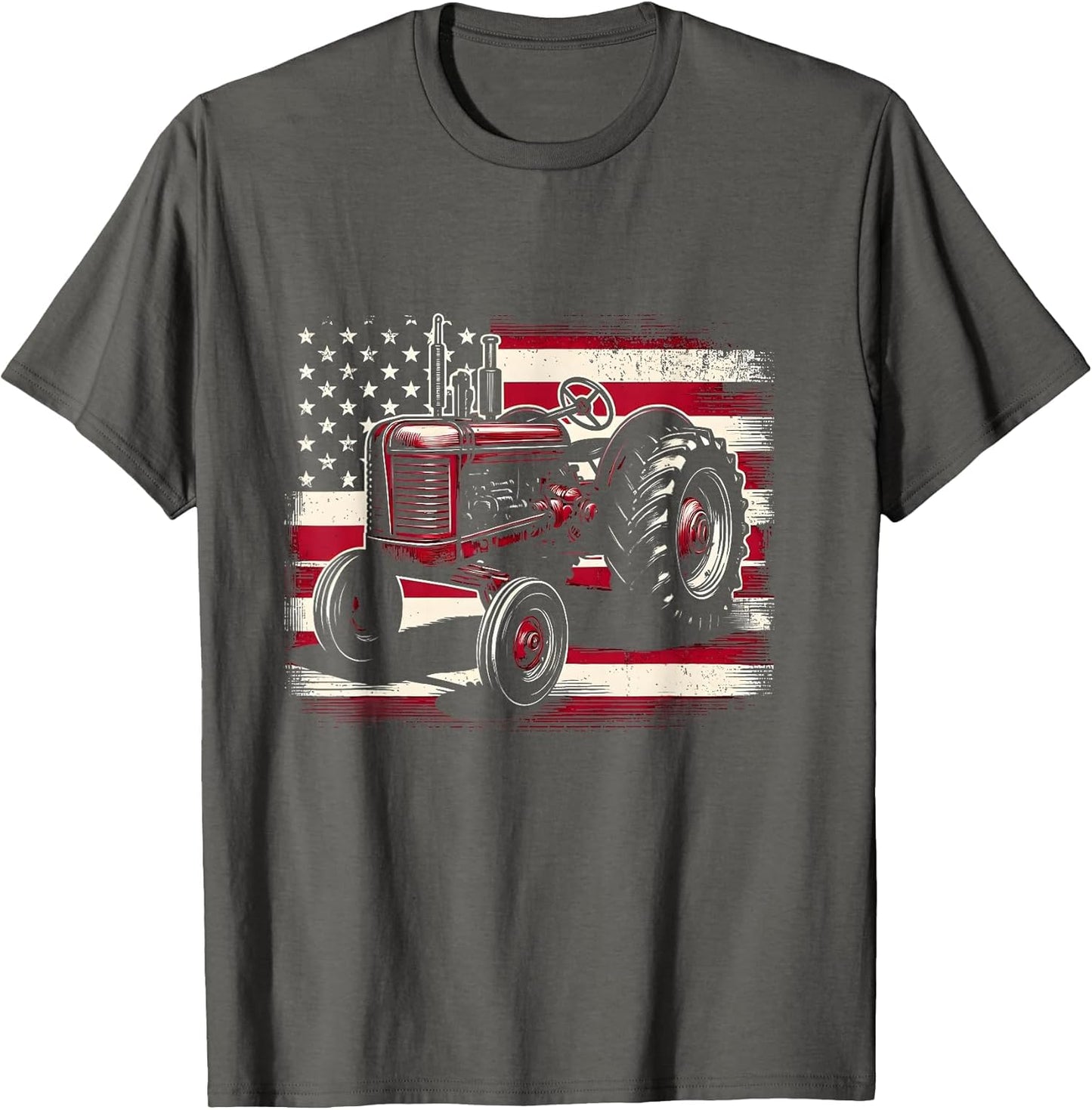 Old Farmall Cub Tractor American Flag Patriotic Farming Farm