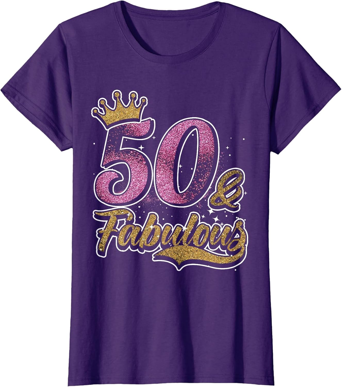 50 Years Old & Fabulous 50th Birthday Crown Design