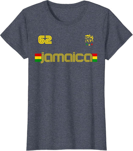 Jamaica 1962 Jersey Judah Lion Shirt Rasta Jamaican Flag
