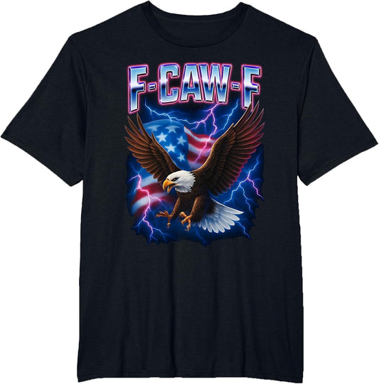 F Caw F Bald Eagle Quote Humor Meme USA Flag 4th of July