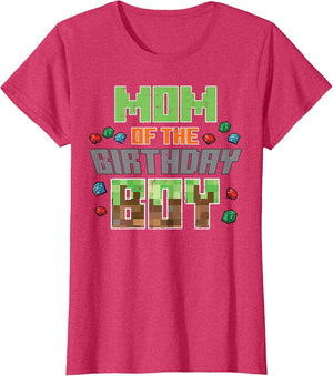 Mom of Birthday Boy Pixel Gaming Bday Party Women