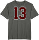Maroon and White Number 13 Jersey Player Uniform #13 Fan