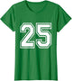 Number 25 Varsity Sports Team Jersey 25th Birthday 25 Years