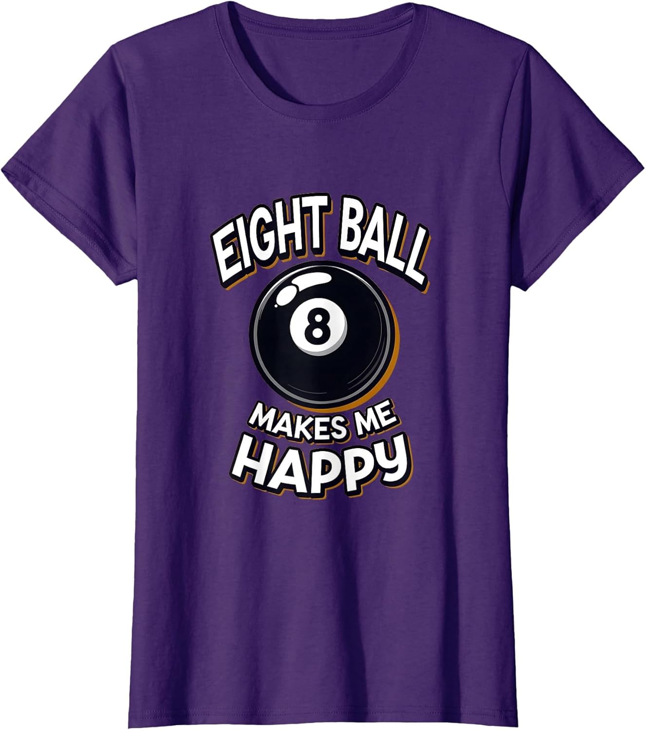 Eight Ball Makes Me Happy Billiards Design