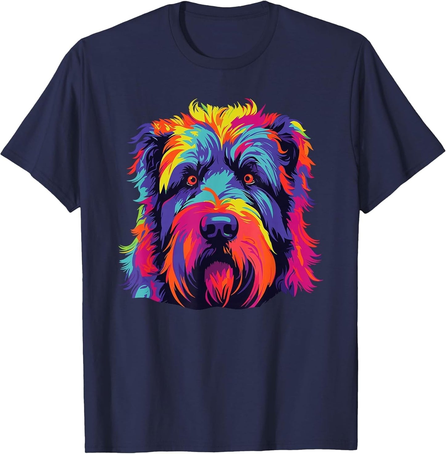 Watercolor Colorful Bouvier Des Flandres Dog
