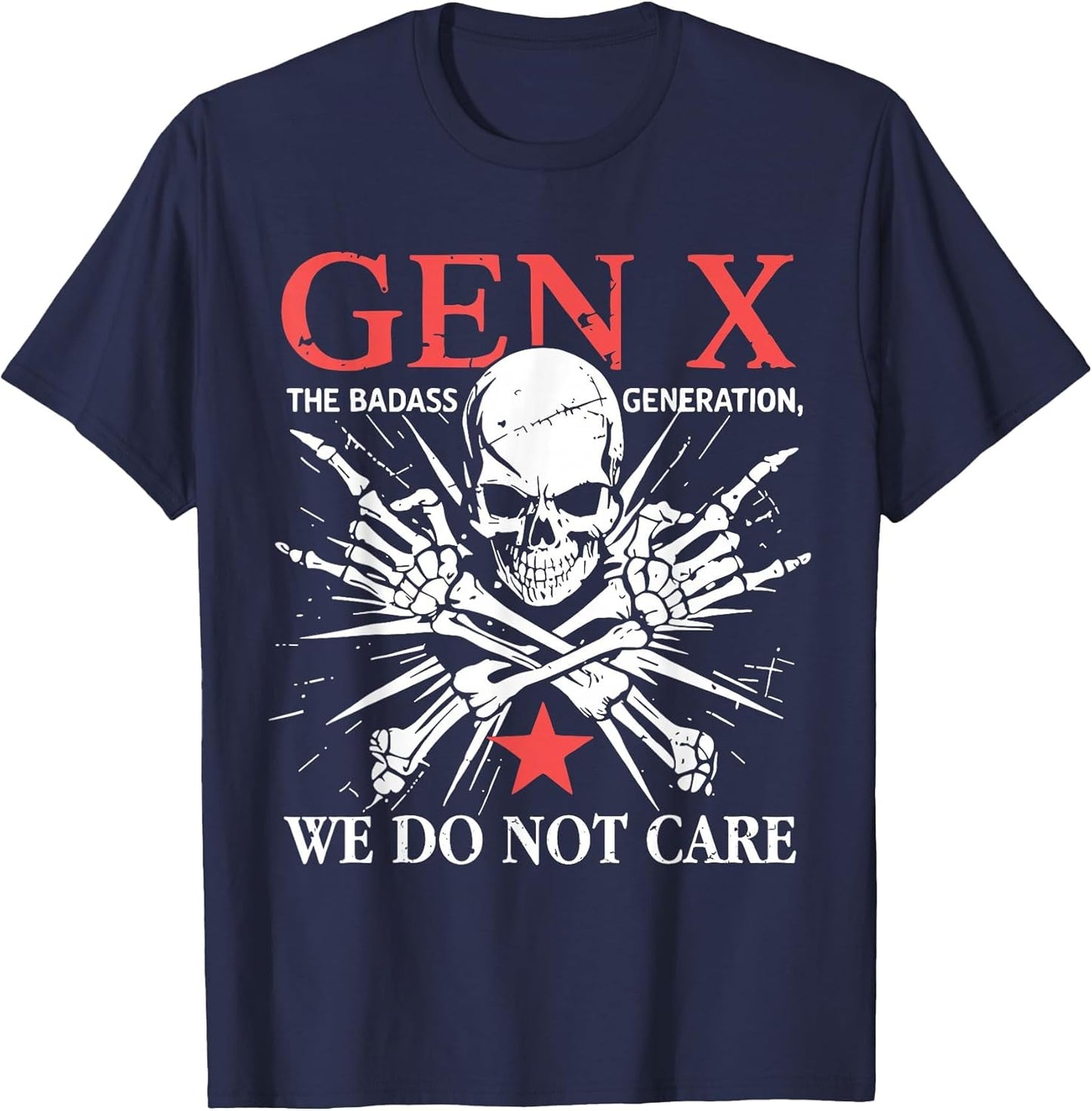 Retro Gen X Generation We Do Not Care Generation X Skull