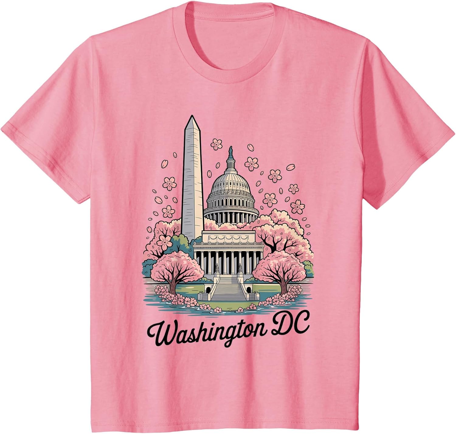 Washington DC Cherry Blossoms Landmark Art Souvenir