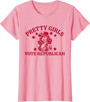 Pretty Girls Vote Republican Funny Conservative Patriotic