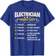 Electrician Hourly Rate Shirt Funny Being Awesome Electrican