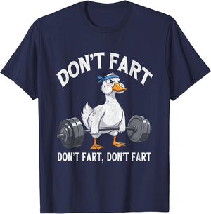 Funny Duck Gym Workout Don't Fart Lifting Deadlift Fitness