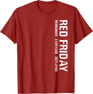 On Fridays We Wear Red Soldiers Veterans Day and Friday RED