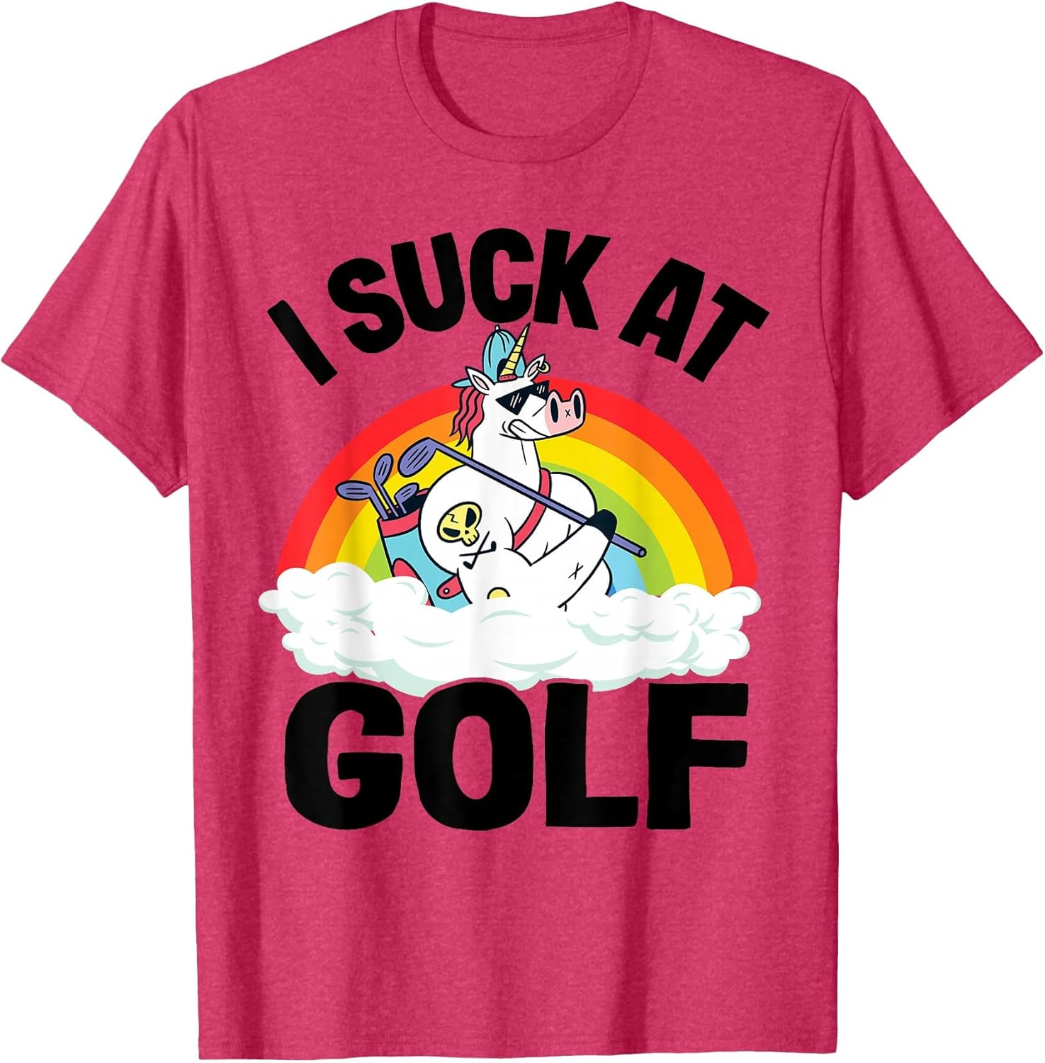 I Suck At Golf Funny Golf Loser Unicorn Sarcastic Golfing
