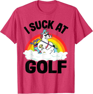 I Suck At Golf Funny Golf Loser Unicorn Sarcastic Golfing