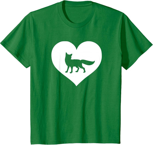 A Cute Purple or Pink Fox , Youth, Kelly Green, Medium
