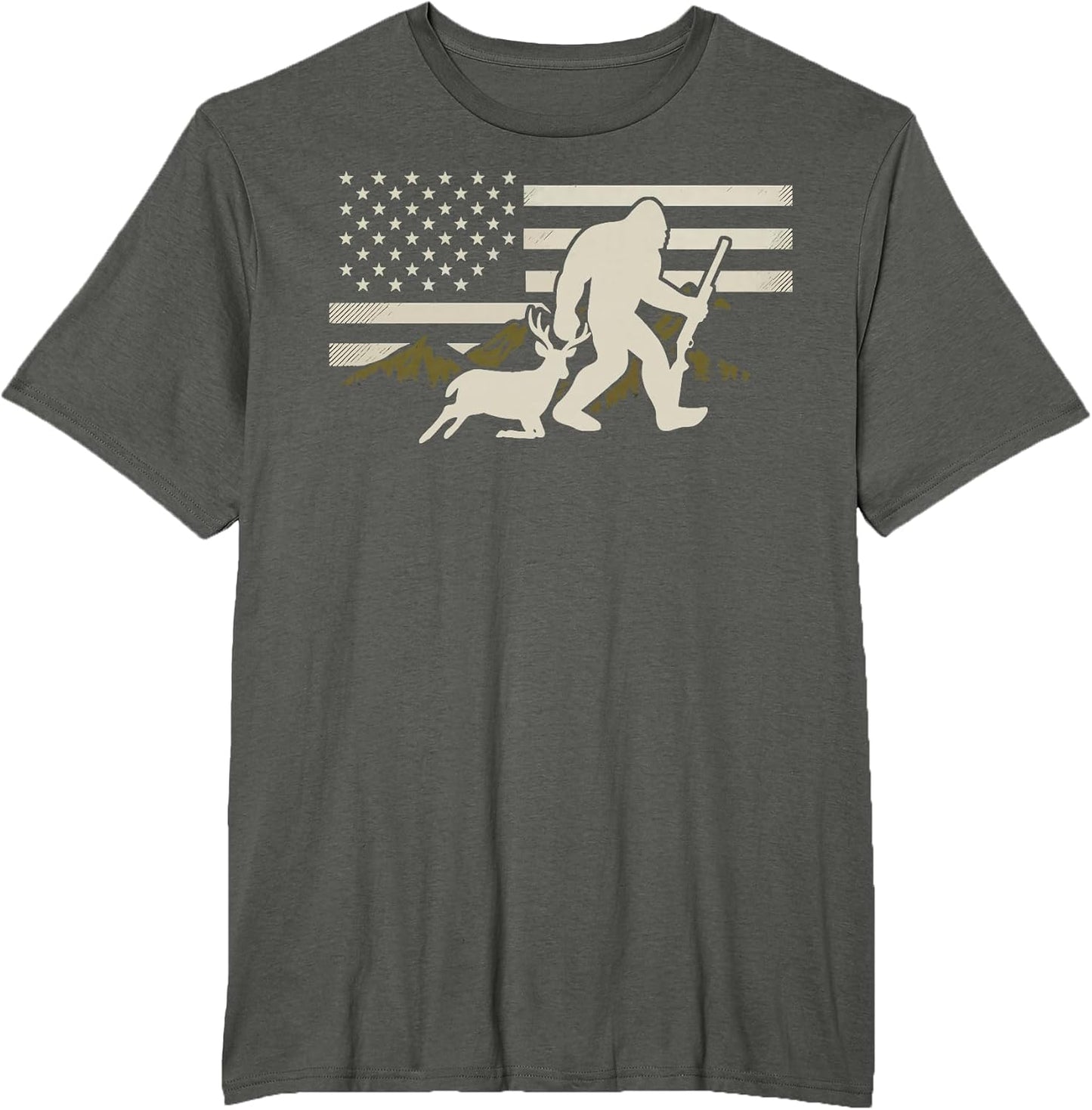 Bigfoot Deer Hunting USA Flag Deer Hunting Buck Season
